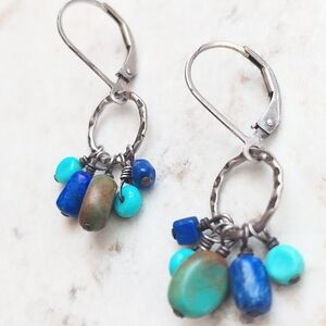 Turquoise and Lapis Earrings